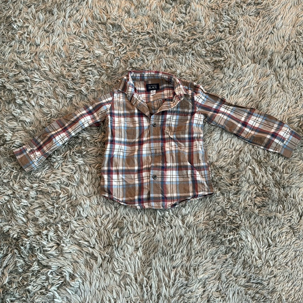 The Children’s Place Plaid Long Sleeve Button Down Shirt